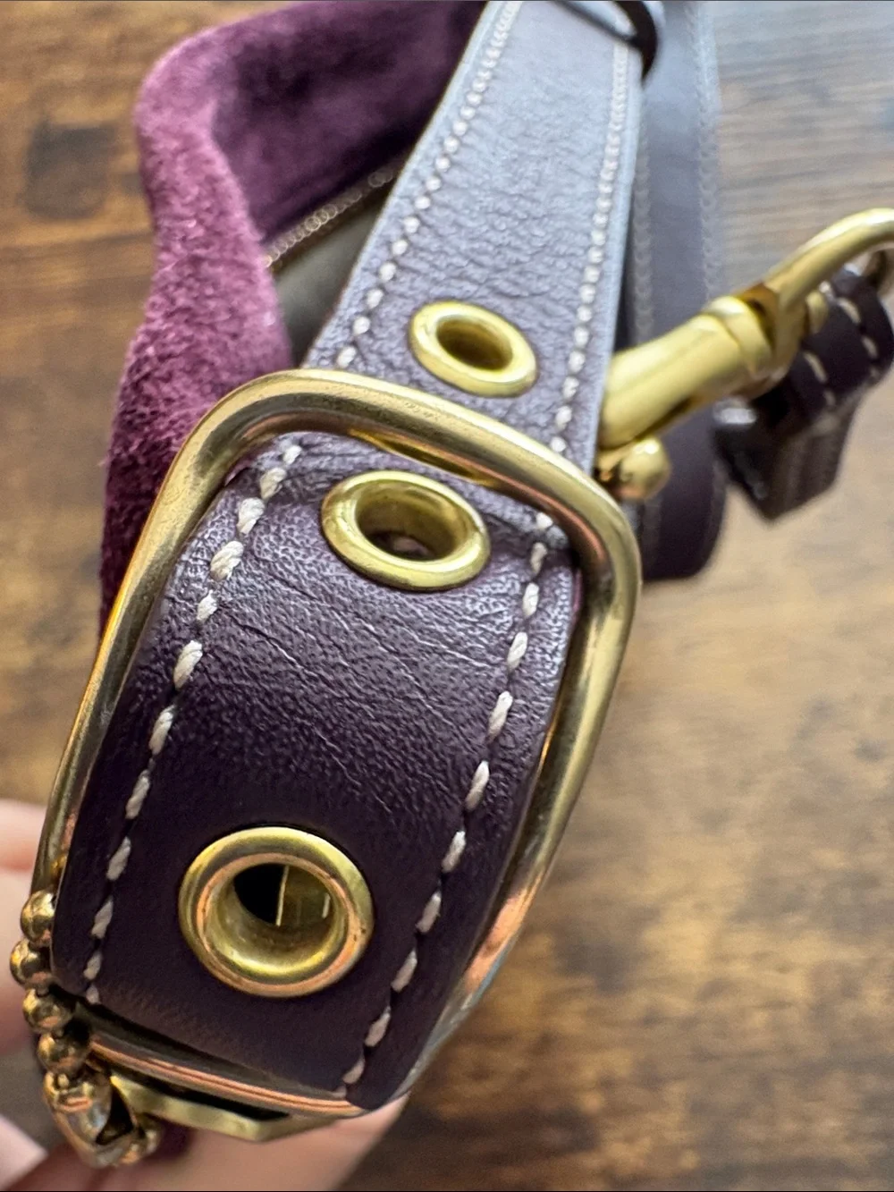 Coach Suede Purse in Plum - Women Bags